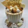 White Sparkle Celebration Cake- choose decoration colours